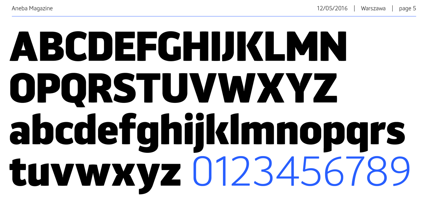 Пример шрифта Aneba Neue Italic
